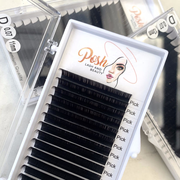 Individual volume lash trays (16 Lines) - Single Length